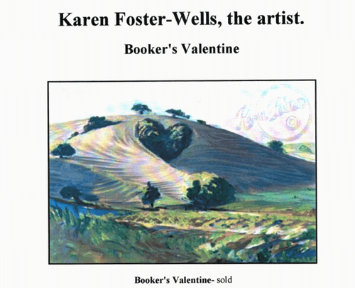 Image of the Booker's Valentine painting by Karen Foster-Wells