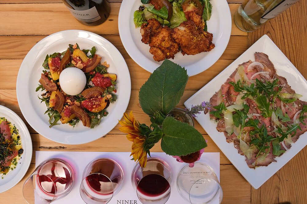 Summer Food menu plated on a table