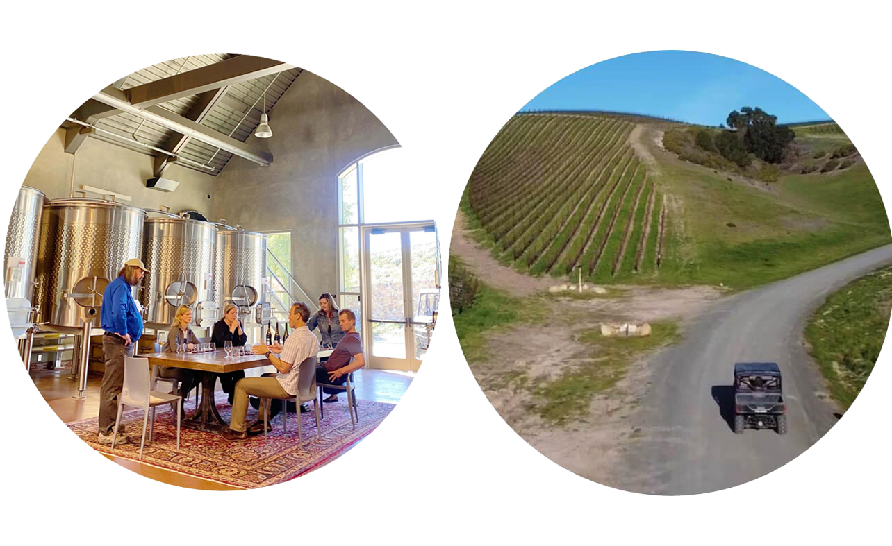 an image of our reserve tasting and a private winery tour