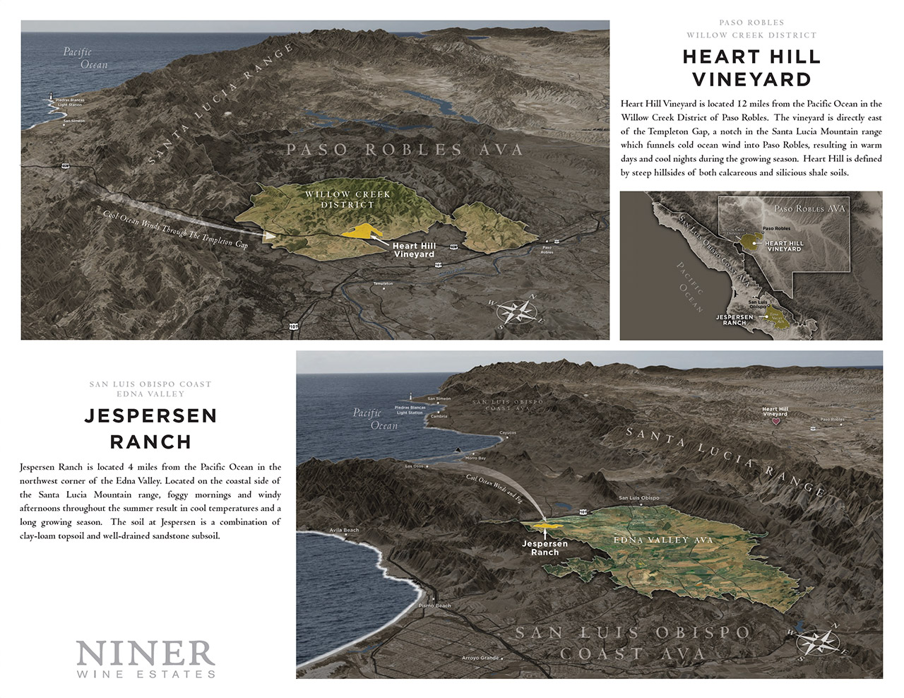 Heart Hill Vineyard & Jespersen Ranch regional vineyard map
