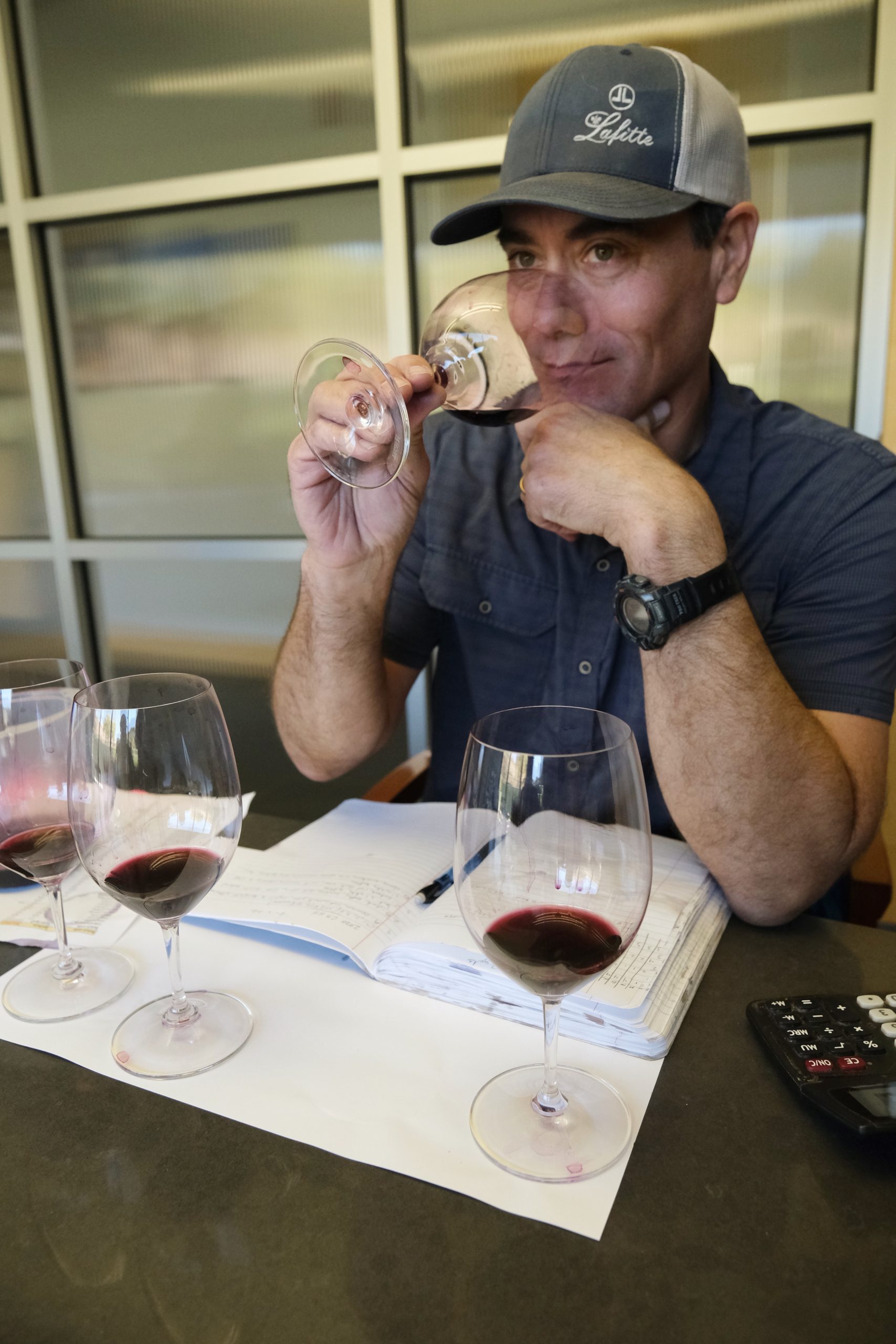 Craig Macmillan tasting wine